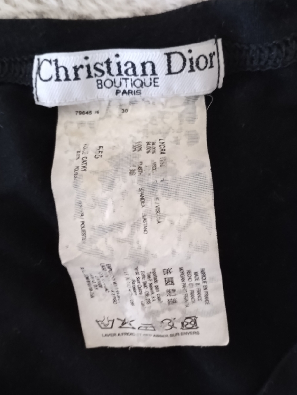 Christian Dior Black Tee with Signature Label - Picture 16 of 16